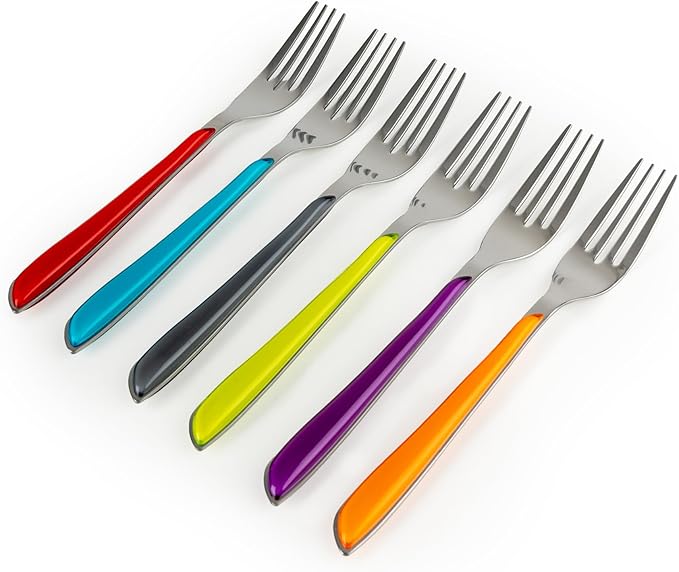 Amefa Eclat Kaleidoscope 24 Piece Flatware Cutlery Box Set, Bright Multi Colored
