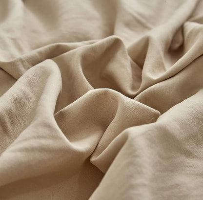 Pureant Beige Comforter Set King Solid Champagne Bedding Comforter Sets Light Brown King Comforter for Women Men Khaki Comforter Plain Taupe King Size Comforter Sets Soft Breanthable Tan Sand Color