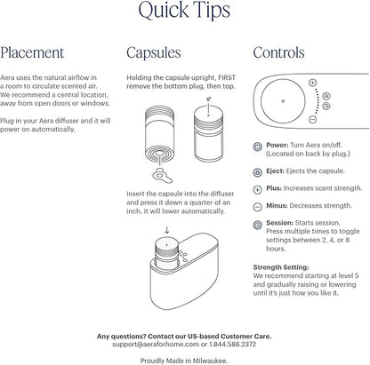 Aera Home Fragrance Electric Diffuser: Smart Home App Aroma Control, Essential Oil & Aromatherapy, Hypoallergenic Scent Technology, Safe for Family & Pets, White (Scent Capsules Sold Separately)