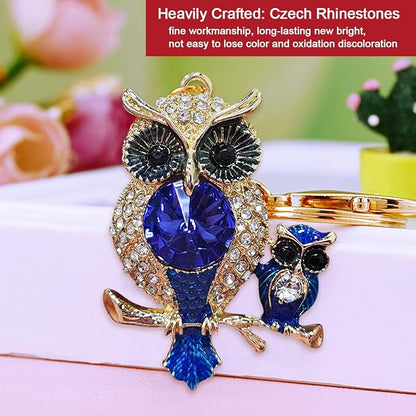 Owl Ornament, Owls Ornaments for Christmas Trees, Beautiful Handmade Metallic Ornament with Rhinestone, Christmas Ornaments for Kids, Girls - Owl Gifts for Women