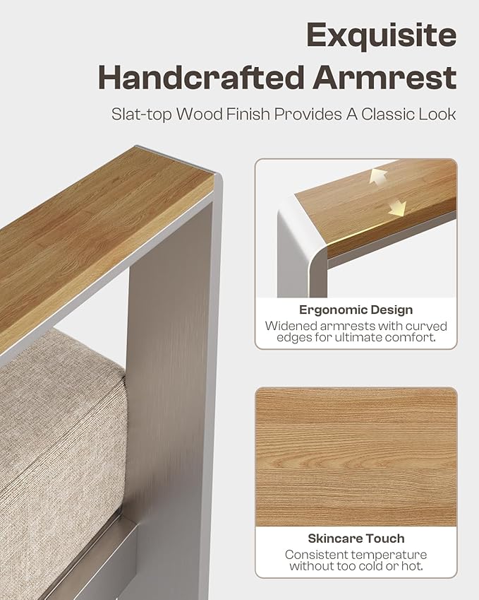 Aluminum Outdoor Patio Furniture Set with Table, 4 Piece Patio Conversation Sets with Washable Thick Cushions, Outdoor Chair Sectional Furniture Set for Porch, Balcony, Deck, Yard, Silver