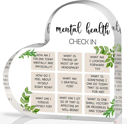 Psychotherapy Office Art Decor, School Therapist Painting Acrylic Heart Gift Psychologist Office Psych Quotes Decorations for Counselor Office Decor, Therapy Anxiety, Counselling Anxiety CBT Counselor