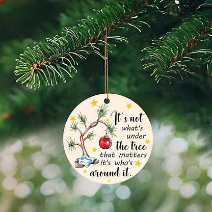 Christmas Tree Ornaments, Funny Christmas Ornaments 2025, Ceramic Christmas Tree Ornaments for Family Friends, Cute Holiday Hanging Decor, Sentimental Xmas Gift Keepsake