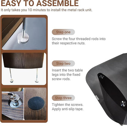 Modern Glass Coffee Table, Coffee Table for Living Room,Tempered Glass-top with Sturdy Wooden Base, Modern Coffee Tables for Small Space, Apartment, Office, Minimalist Design (Walnut)