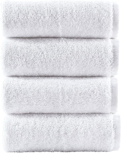 Washcloth Linen Set Premium Original Turkish Cotton, Hotel Quality Face Towels for Bath Towels, White Washcloths Set