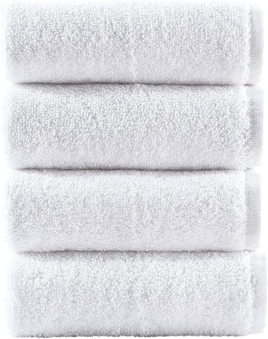Washcloth Linen Set Premium Original Turkish Cotton, Hotel Quality Face Towels for Bath Towels, White Washcloths Set
