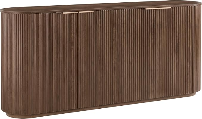 CHITA 70" Sideboard Buffet Cabinet with Storage, Living Room Accent Cabinet with Doors and Adjustable Shelves, for Bar, Kitchen, Walnut