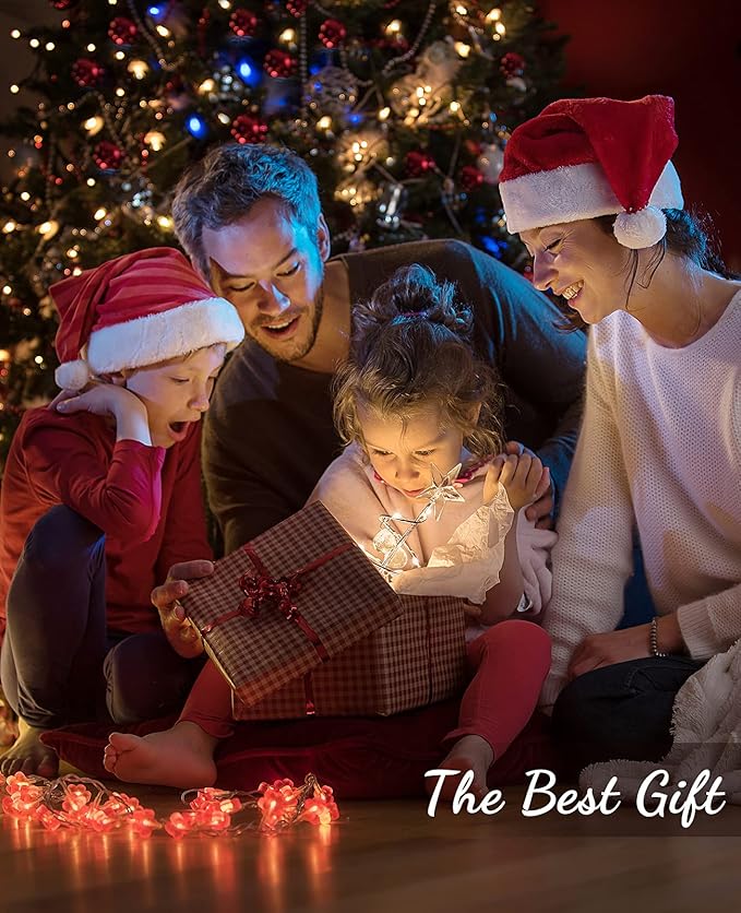 Lewondr Christmas Tree Lamp, 11 Inch Battery/USB Powered Crystal Spiral Christmas Tree Lava Lamp with Star Topper, Christmas Tree Light with Metal Stand Acrylic Balls for Home Bedroom Xmas, Silver