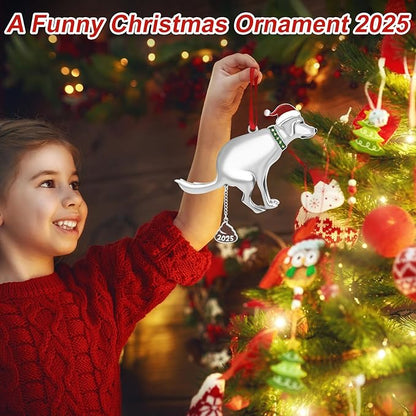 Dog Christmas Ornaments, Funny Dog Ornaments for Tree Decorations, Christmas Novelty Pet Ornament 2025 for Xmas Holiday Exchange Gag Gifts