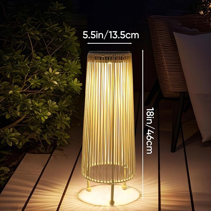 Outdoor Solar Floor Lamp, Upgraded Solar Patio Lamp, Brighter Outdoor Floor Lamp, Auto On/Off Patio Lamps Outdoor for Yard Garden Patio Pathway Lawn Decor