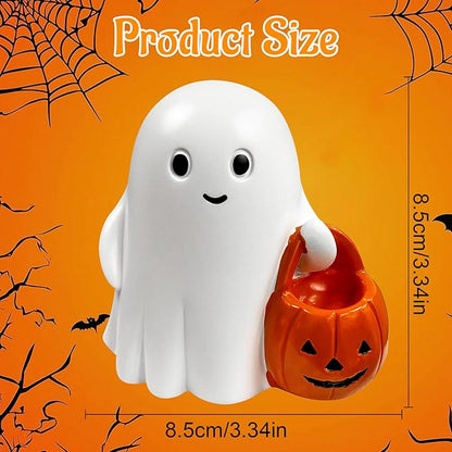 Halloween Ghost Figurine - Pumpkin Ghost, Spooky & Cute Ghost Statue for Home for Gift Party Decor Ghosts Halloween Decorations