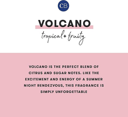 Capri Blue Volcano Scented Candles - Luxury Glass Jar Candles for Home Scented with Tropical Fruit & Sugared Citrus - Soy Wax Blend - Capri Blue Volcano - White Color (19 oz)