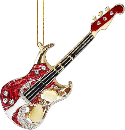 BAOXUE Guitar Ornaments for Christmas Tree, mini Music Ornament for Christmas Tree, Miniature Guitar Ornament Gifts for Rock Band Music Lovers,Bass Guitar Ornaments 2025