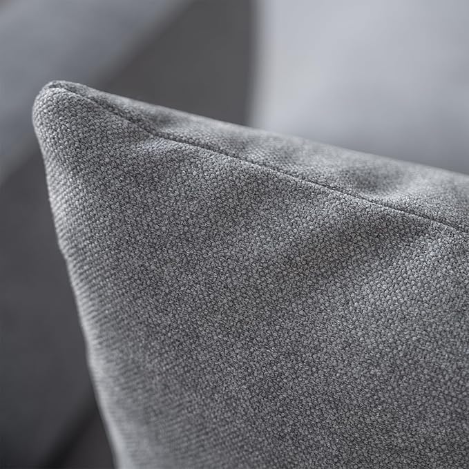 Acanva Luxury L-Shaped Upholstery Convertible Modular Sectional Sofa, Contemporary Reversible Couch with Chaise Lounge for Living Room, Apartment, Linen-Like Grey
