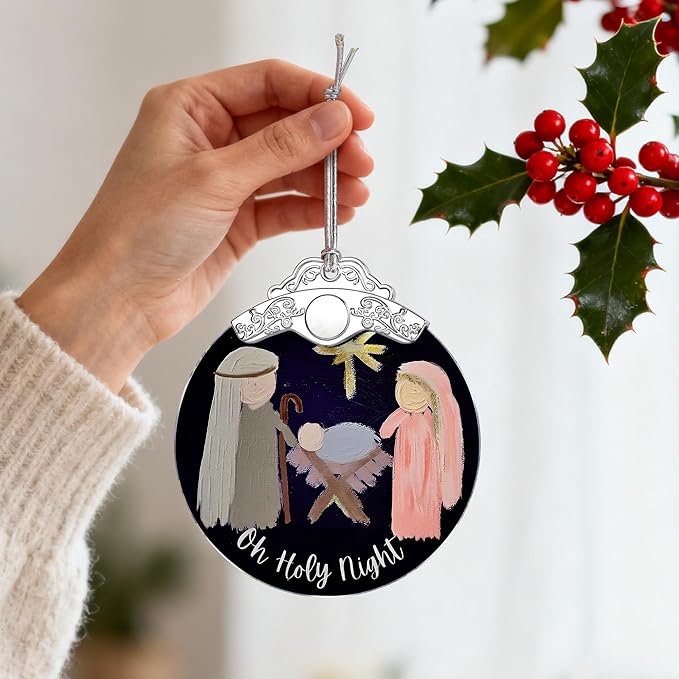 Nativity Ornament | Nativity Scene | Christmas Ornament | Christmas Decoration | Holiday Decor | Religious Gifts | Christian Gifts | Gift Exchange | Gift Idea - Pattern A