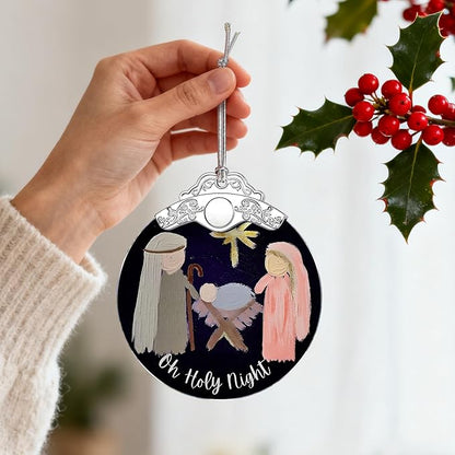 Nativity Ornament | Nativity Scene | Christmas Ornament | Christmas Decoration | Holiday Decor | Religious Gifts | Christian Gifts | Gift Exchange | Gift Idea - Pattern A