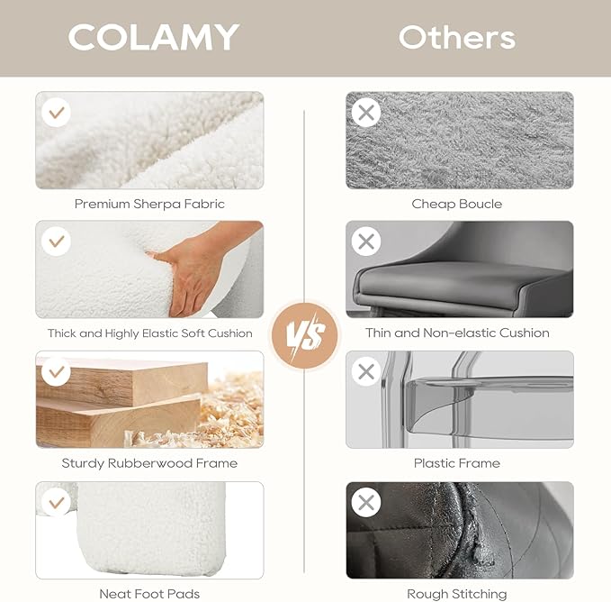 COLAMY Modern Accent Chair, Velvet Accent Chairs, Upholstered Barrel Chairs with Solid Wood Legs, Comfy Side Chair for Living Room, Bedroom, Reading, Cozy Reading Chair,Cream