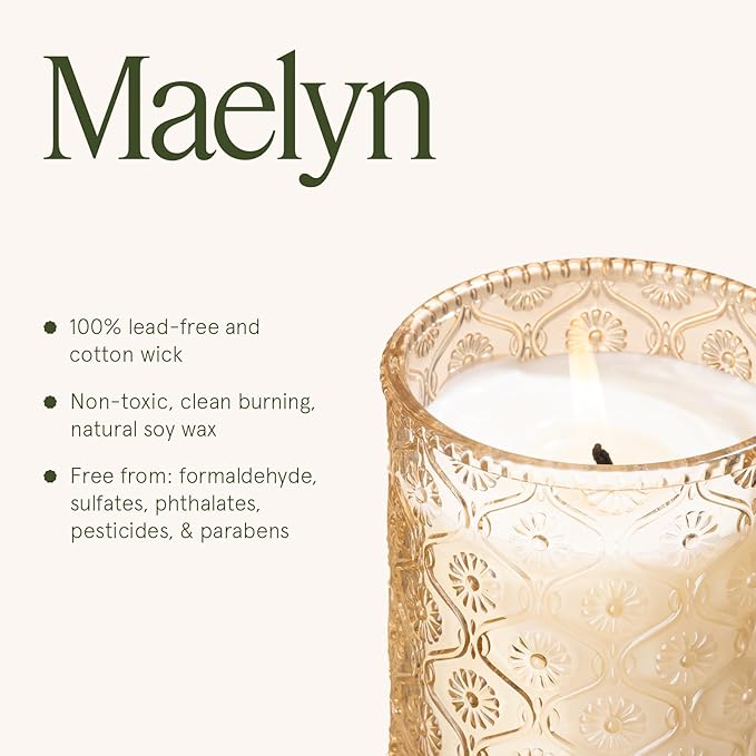 LA JOLIE MUSE Fall Candle | Vanilla Bomb Candle –Vanilla, Lemon Zest & Patchouli | 6 oz Cotton Wick | Natural Soy Wax | 40 Hours Clean Burn | Gift-Ready for Autumn Hosting | Seasonal Home Décor