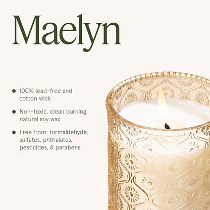 LA JOLIE MUSE Fall Candle | Vanilla Bomb Candle –Vanilla, Lemon Zest & Patchouli | 6 oz Cotton Wick | Natural Soy Wax | 40 Hours Clean Burn | Gift-Ready for Autumn Hosting | Seasonal Home Décor