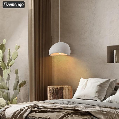 11.8in Small Wabi Sabi Pendant Lights Hanging Lamp Lighting Fixture Ceiling Mount White Modern Japanese Lamp Japandi Chandelier for Dining Living Room Hallway Bedroom Restaurant