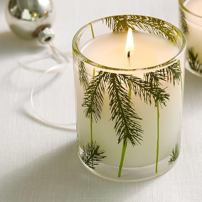 Thymes Frasier Fir Pine Needle Candle – Holiday Candles for Home Scented with Notes of Crisp Siberian Fir, Cedarwood & Sandalwood – Christmas Decor – Christmas Gifts for Women & Men (6.5 oz)