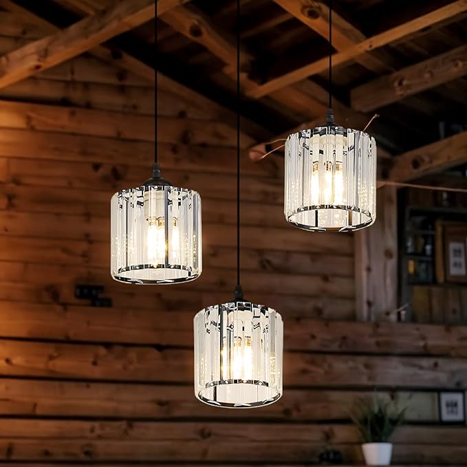 Long Chandeliers for High Ceilings,Modern Crystal Pendant Light,Raindrop Drop Lamp,Hanging Lighting Fixtures for Spiral Staircase,Foyer,Entryway,Living Room,Black (8 Lights)