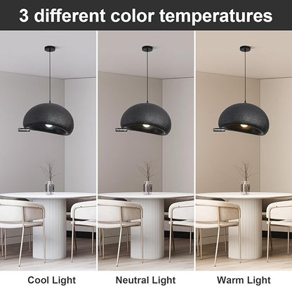 19.7in Wabi Sabi Pendant Lights Kitchen Island Lighting Fixture Ceiling Mount Black Modern Japanese Lamp Japandi Chandelier for Dining Living Room Hallway Bedroom Restaurant Hanging Lamp