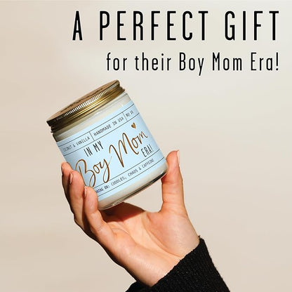 Boy Mom Gifts for Mothers Day - 'in My Boy Mom Era' Soy Candle, w/Vanilla, Coconut & Citrus I 50Hr Burn, Made in USA