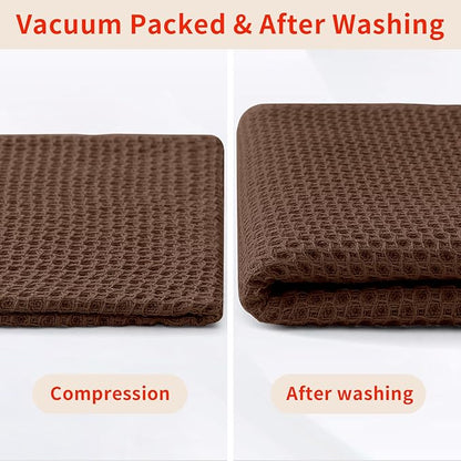 Homaxy 100% Cotton Kitchen Towels and Dishcloths Set, 12 x 12 Inches and 13 x 28 Inches, Set of 8 Bulk Kitchen Towels Set, Ultra Soft Absorbent Dish Cloths for Washing Dishes, Coffee