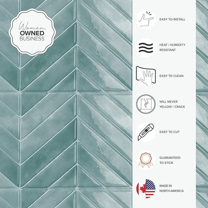 SMART TILES Peel and Stick Backsplash - 5 Sheets of 11.43" x 9" - 3D Adhesive Peel and Stick Tile Backsplash for Kitchen, Bathroom, Wall Tile