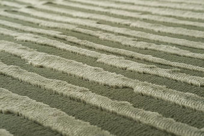 Revival Rugs Soloba 5'3"x7'10" Washable Area Rug for Living Room Bedroom - 100% Recycled Oeko-TEX Certified, Medium Pile, Green