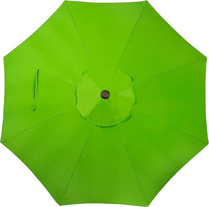Blissun 9' Outdoor Patio Umbrella, Outdoor Table Umbrella, Yard Umbrella, Market Umbrella with 8 Sturdy Ribs, Push Button Tilt and Crank
