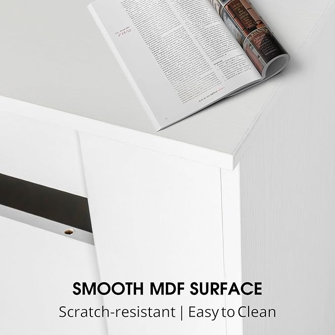 20''- 118.5'' Extendable Dining Room Table, Expandable Dining Table, Modern Large Table, for 2-12 Person, White