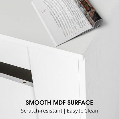 20''- 118.5'' Extendable Dining Room Table, Expandable Dining Table, Modern Large Table, for 2-12 Person, White