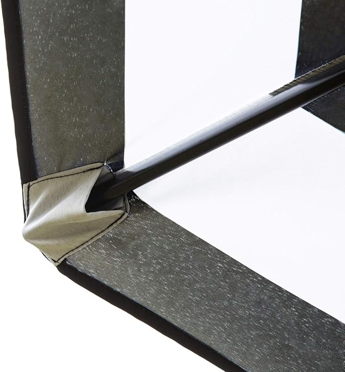 Sunnyglade 7.5' Patio Umbrella Outdoor Table Market Umbrella with Push Button Tilt/Crank, 6 Ribs (Black and White)