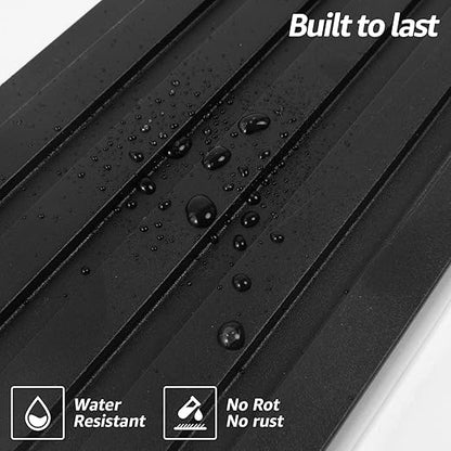 Art3d WPC Slat Wall Panels, 8-Pack 108 x 6 Inch 3D Wall Accents for Interior Wall Decor, Living Room, Bedroom, Black