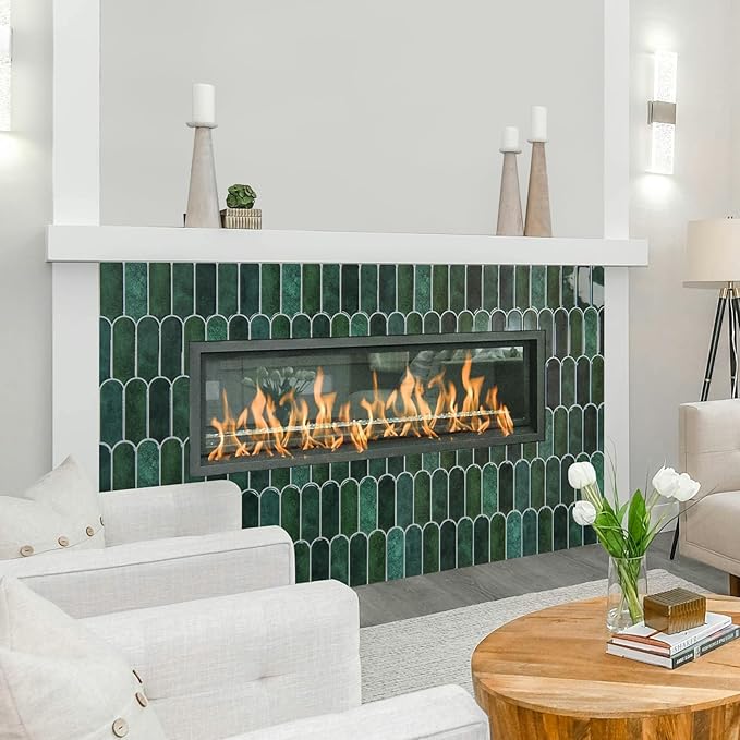 Art3d 12 x 12 Inch Heavy-Duty Peel and Stick Backsplash, Self-adhesive Wall Tiles for Kitchen Bathroom Decor, 10-Pack Dark Green