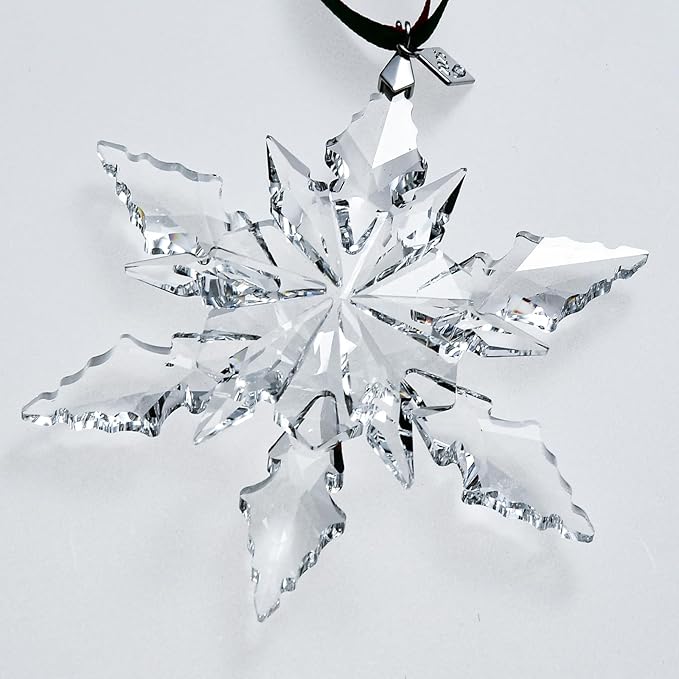 2025 Edition Crystal Snowflake Ornament Christmas Tree Ornament Home Decor Gift (2025-Transparent)