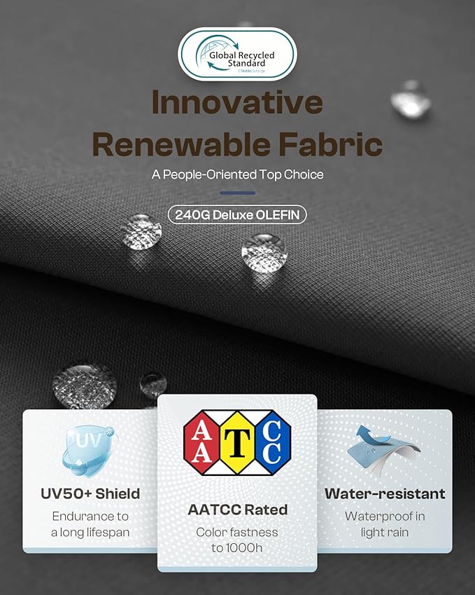 Aluminum Outdoor Patio Furniture Set with Table, 4 Piece Patio Conversation Sets with Washable Thick Cushions, Outdoor Seating Sectional Furniture Set for Porch, Balcony, Deck, Yard, Graphite