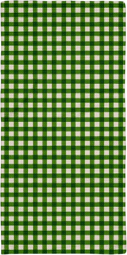 GEOMETRY Christmas Kitchen Towels Quick Dry Microfiber Premium Towel Merry Green 12x24