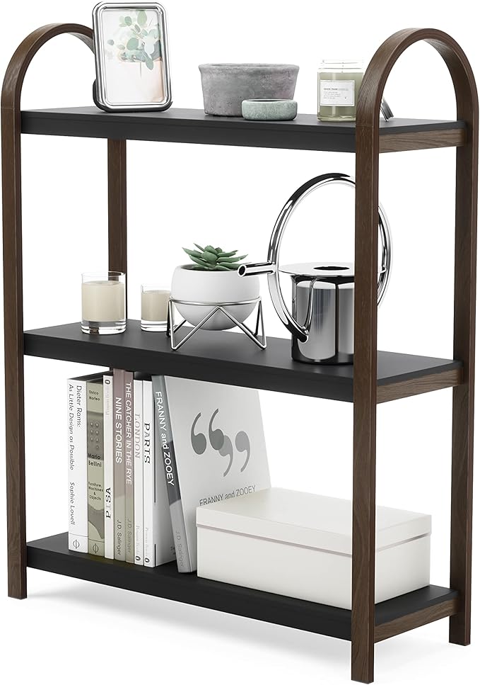 Umbra Bellwood Freestand Bookcase Shelf Black/Walnut
