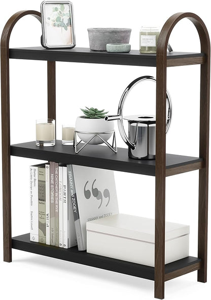 Umbra Bellwood Freestand Bookcase Shelf Black/Walnut