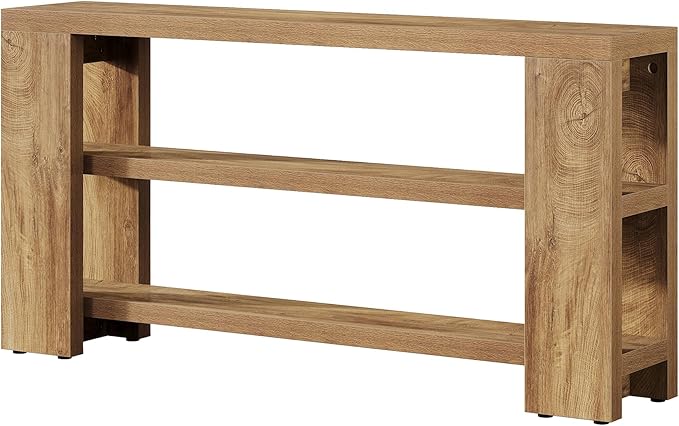 Tribesigns 70.9-Inch Extra Long Console Table with Storage, Narrow Wooden Sofa Table Behind The Couch, Farmhouse 3-Tier Entry Foyer Table for Entryway, Living Room, Hallway
