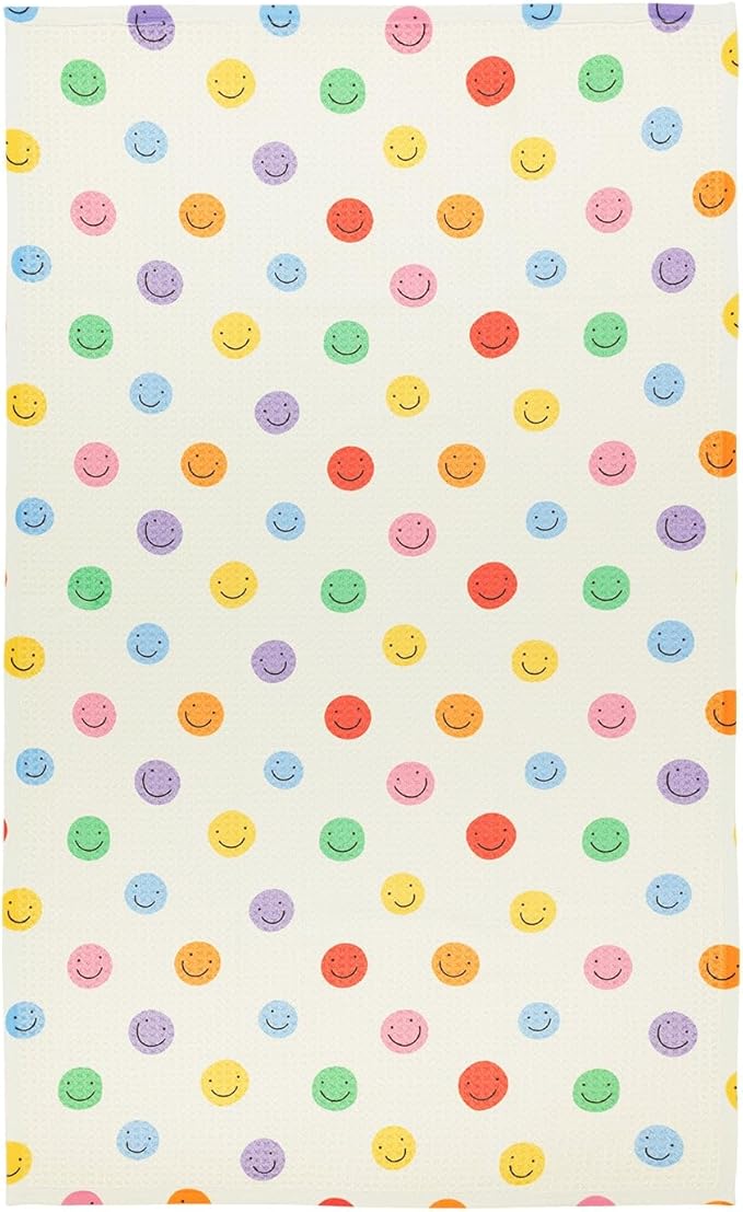 Modern Style Premium Kitchen Tea Towel Super Absorbent Fast Drying Microfiber Color Me Happy