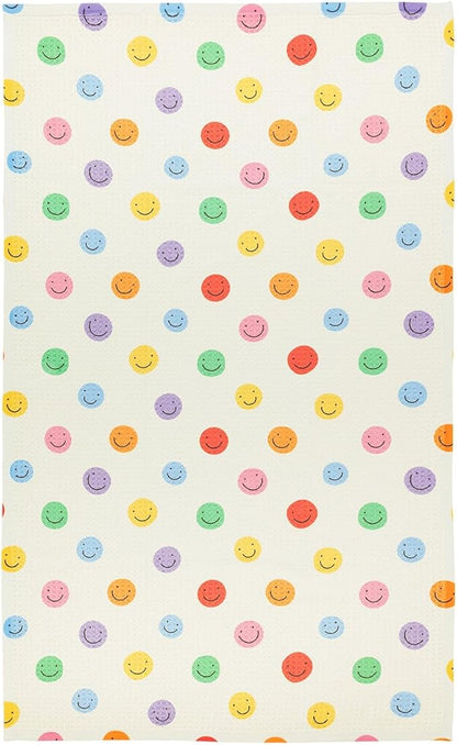 Modern Style Premium Kitchen Tea Towel Super Absorbent Fast Drying Microfiber Color Me Happy