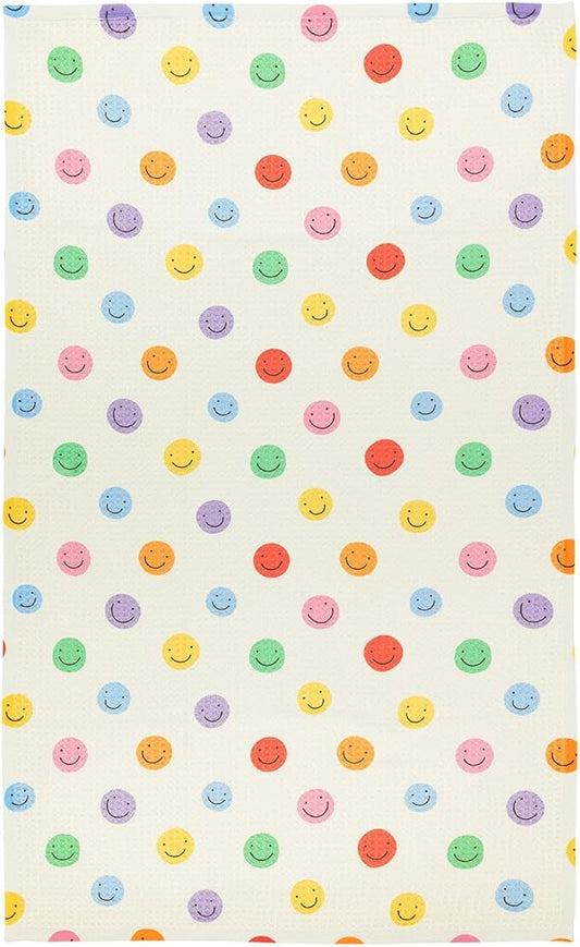 Modern Style Premium Kitchen Tea Towel Super Absorbent Fast Drying Microfiber Color Me Happy