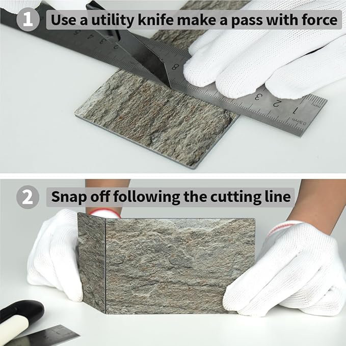 AULIGET 3" x 6" Subway Tile Peel and Stick Backsplash, Thick PVC Stick on Wall Tiles (100, Apache Brown Rock)