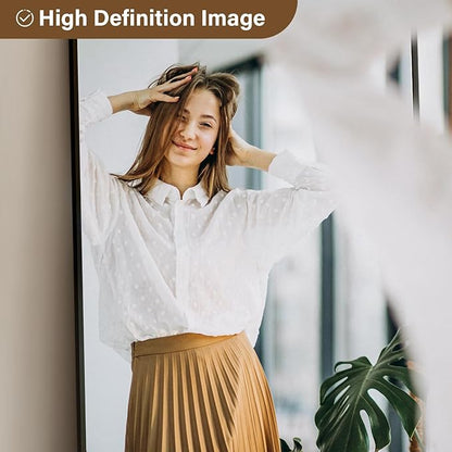 24x68 Arched Full Length Mirror Floor Mirrors with Aluminum Alloy Frame Free-Standing Wall Mounted Floor Mirrors or Large Dressing Mirror, Black Mirror Full Length