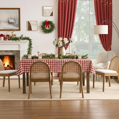 Upholstered Wooden Dining Chairs Set of 2, Farmhouse Kitchen & Dining Room Chairs with Cane Back, Accent Dining Table Chairs Beige Linen Seat for Kitchen/Restaurant/Living Room, Beige