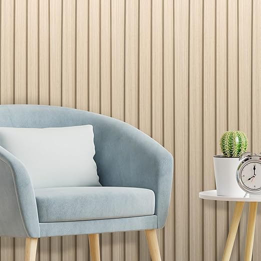 Art3d WPC Slat Wall Panels, 8-Pack 108 x 6 Inch 3D Wall Accents for Interior Wall Decor, Living Room, Bedroom, Oak